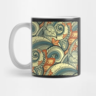 Paisley Print with Vintage Floral Motifs Mug